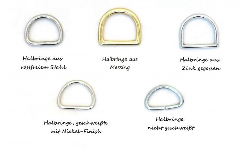 Kurzwarenringe und D ringe