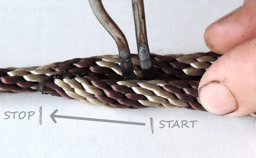 Welding of polypropylene ropes using solder